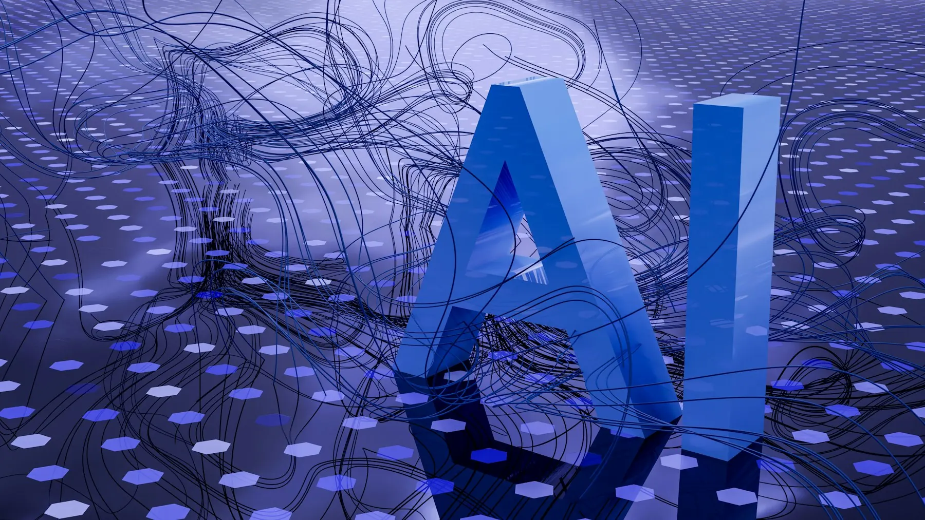 An abstract render representing machine learning systems